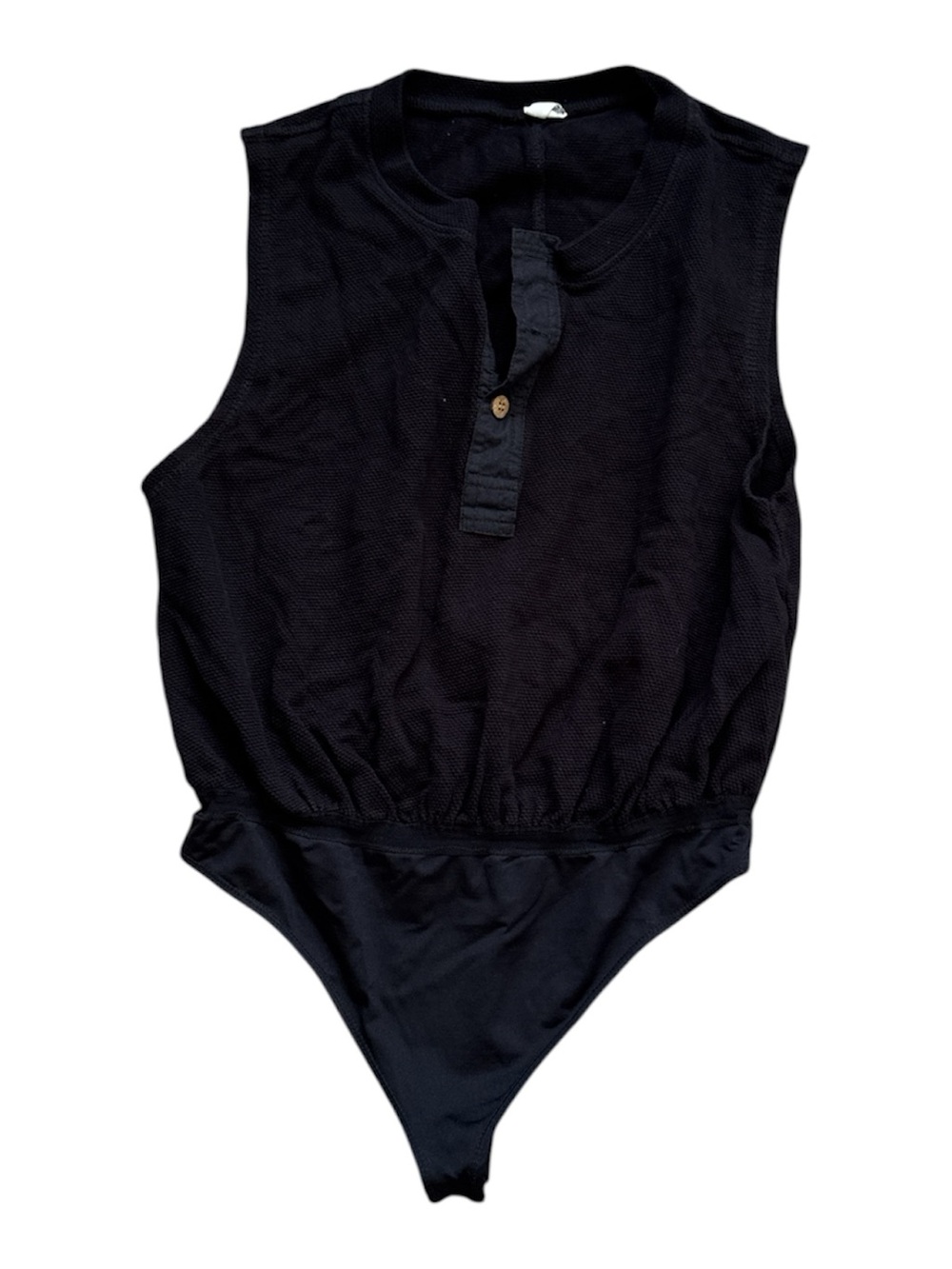 Black Sleeveless Bodysuit